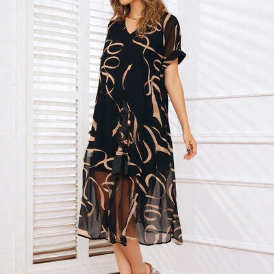 Vailora | Flowing V-Neck Dress
